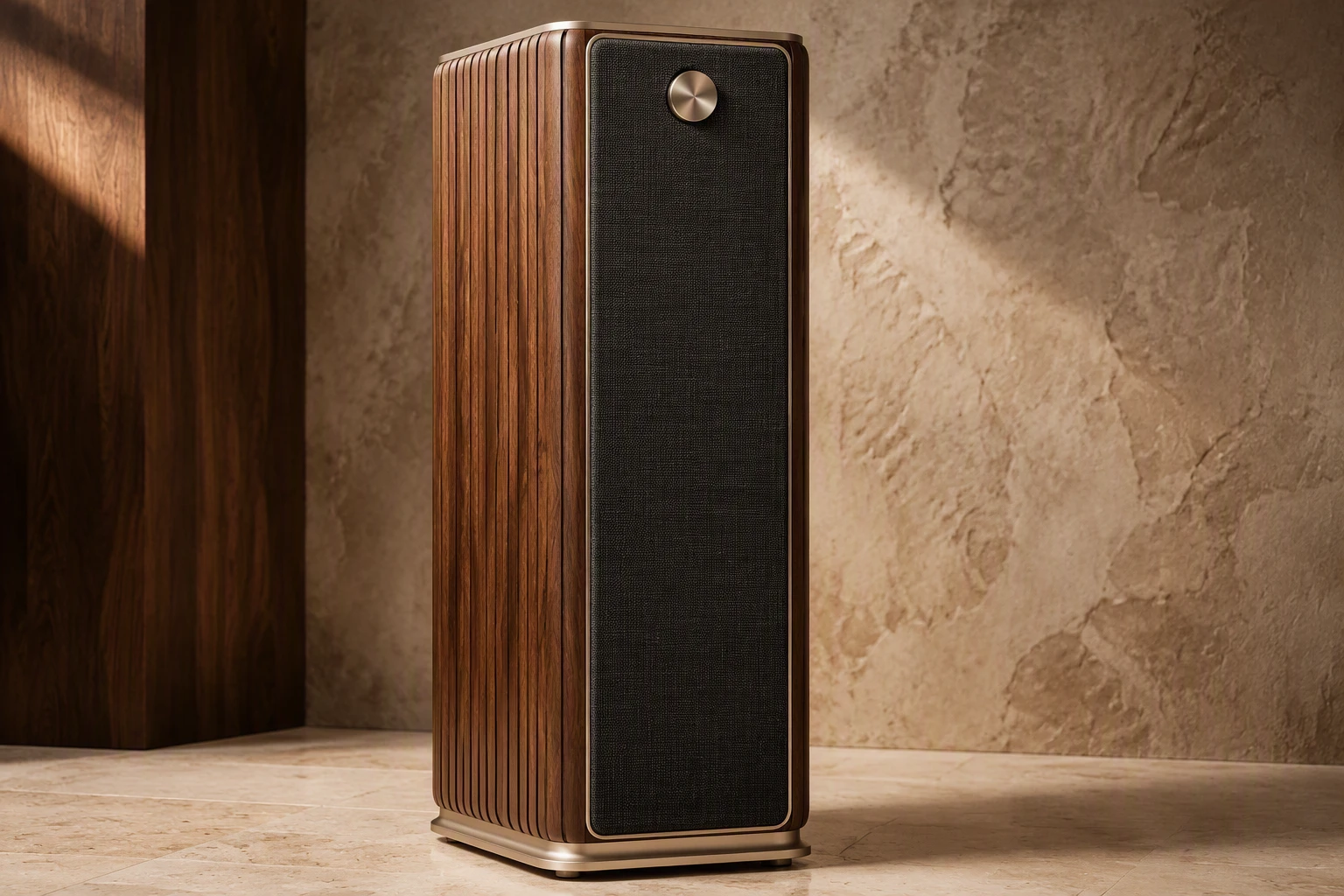 Walnut loudspeaker portrait