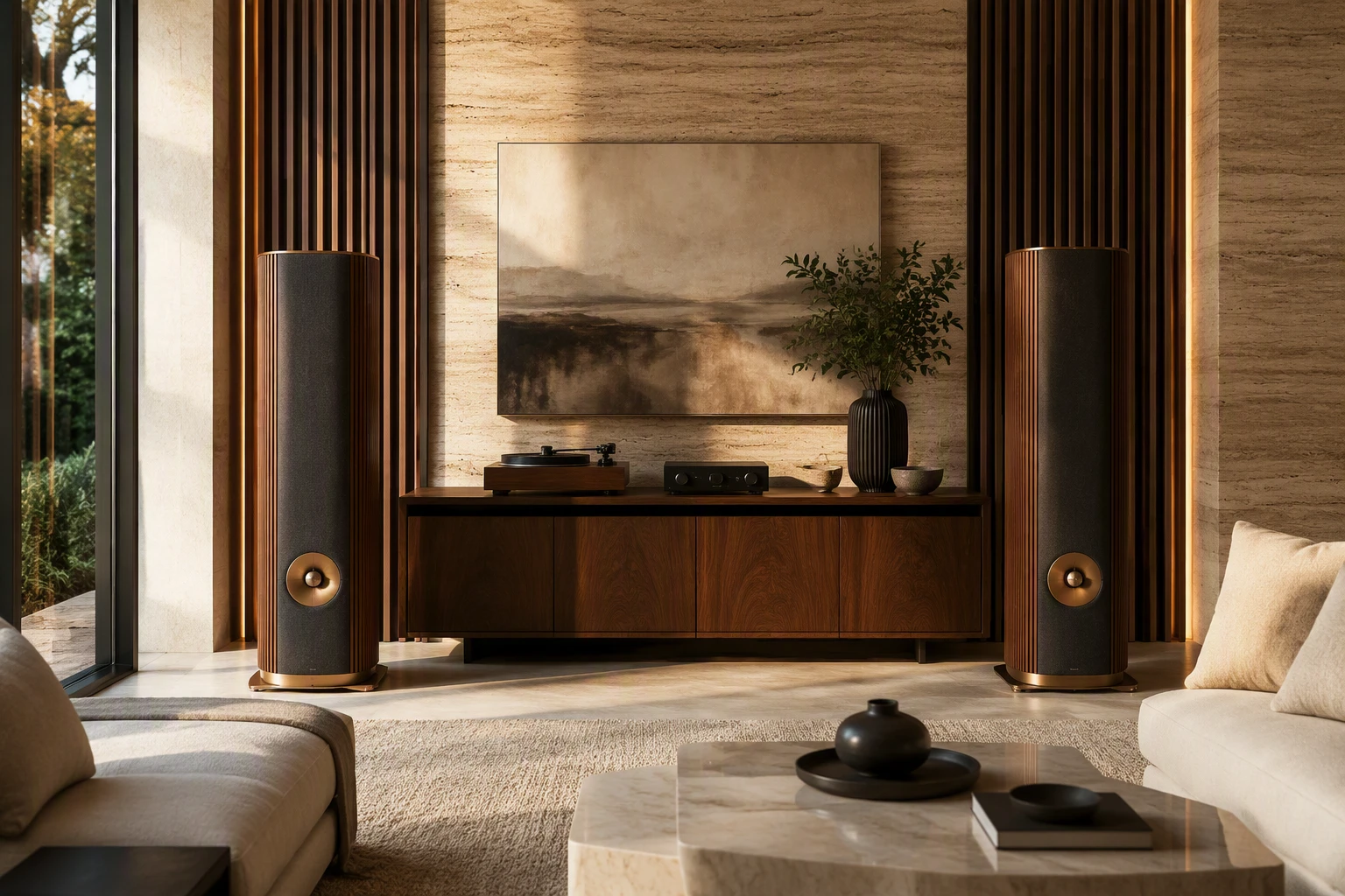 Loudspeakers in listening room